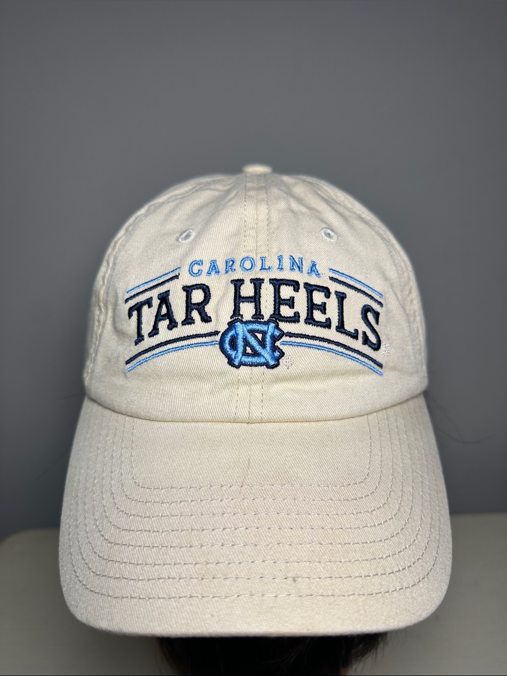 University of North Carolina UNC TarHeels cream Embroidered Baseball hat
